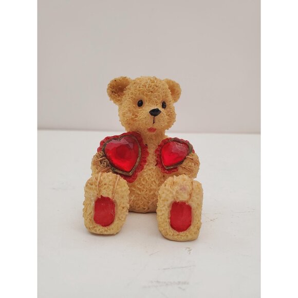 Valentine Teddy Bear Lampshade Finial Brown Resin - Picture 1 of 10